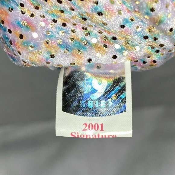 Ty Beanie Baby 2001 Signature Bear Retired P.E. Pellets MWMT 9th Gen Hang Tag - Picture 13 of 13